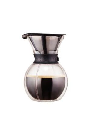 Кавник з подвійними стінками чорний, 1 л, Pour Over Bodum