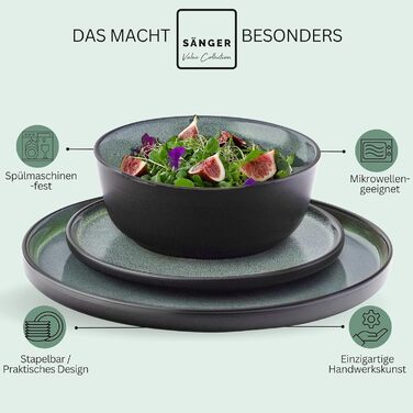 Кам&39яні миски для пасти 6 предметів, набір мисок для пасти на 6 осіб, набір мисок можна мити в посудомийній машині та використовувати в мікрохвильовій печі, велика багатофункціональна миска темно-сірого кольору 750 мл VALUE COLLECTION (Мальме, набір пос