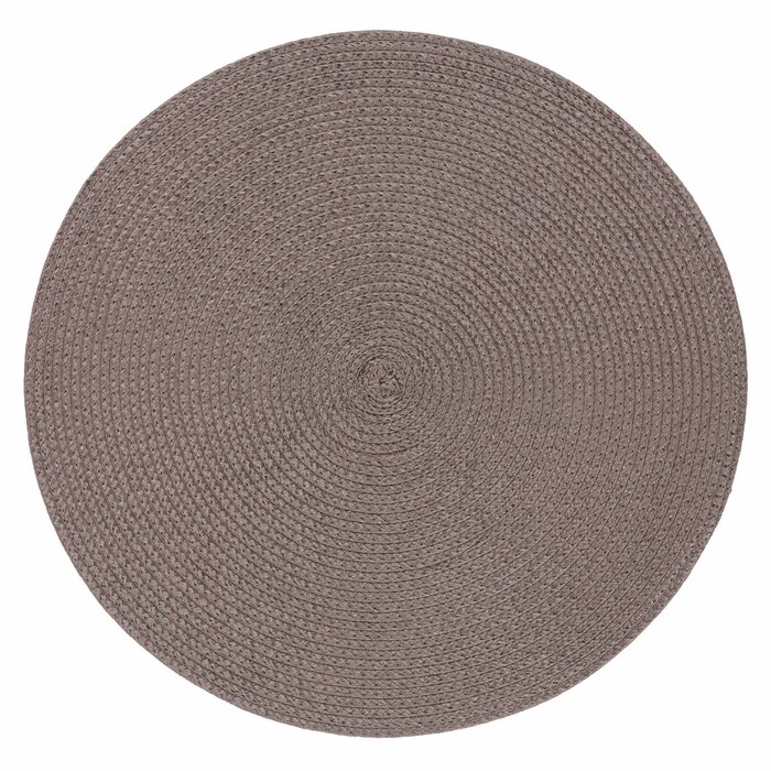 Килимок сервірувальний Ardesto 38см, поліпропілен, кругла, коричневий