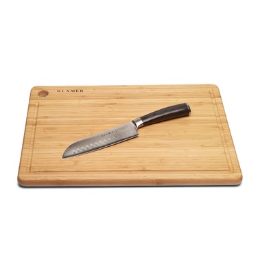Нож сантоку 18 см с разделочной доской 45 x 30 см, набор 2 предмета Klamer