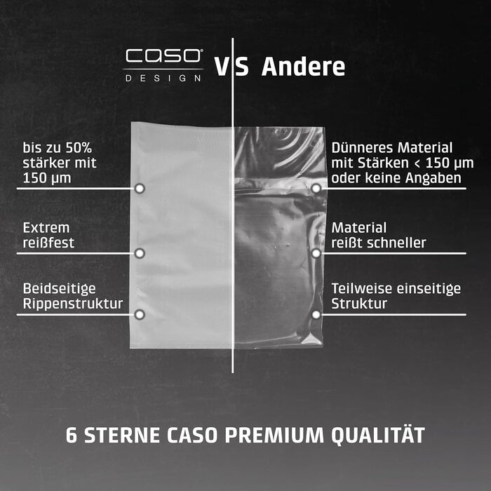 Вакуумні пакети 50 пакетів 20 x 30 см Caso