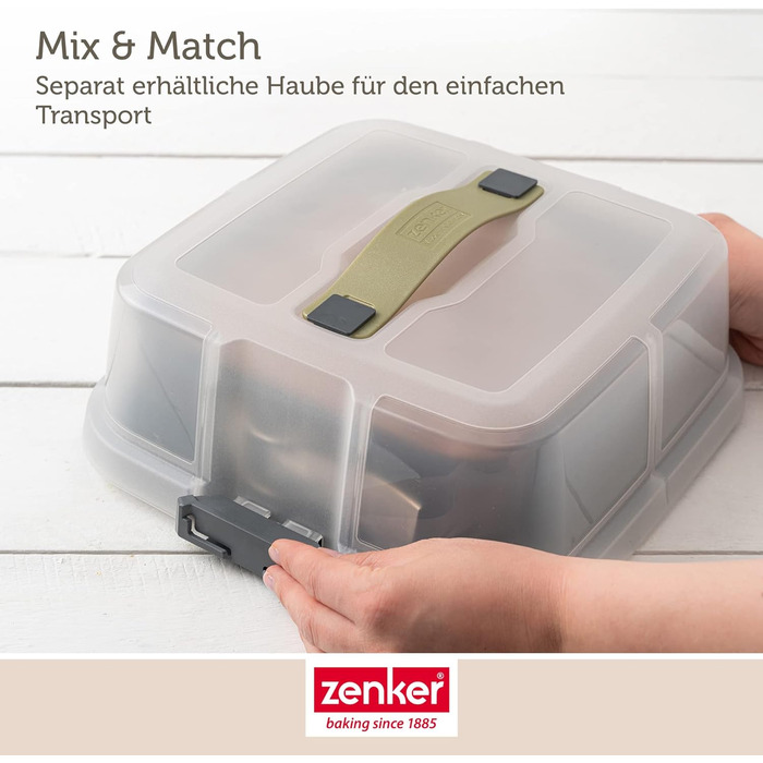 Форма для випікання з відповідною кришкою для прямого транспортування форма для торта для випікання та транспортування (квадратна пружинна форма), 24 шт., 8