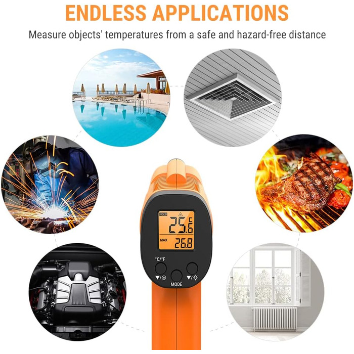 Інфрачервоний термометр 50 C - 550 C ThermoPro