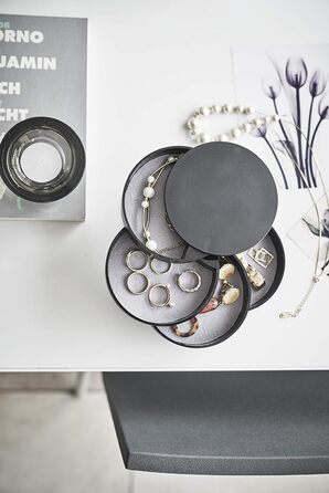 Скринька для прикрас Yamazaki Tower, смола ABS, чорна, один розмір