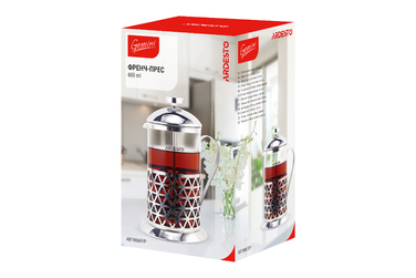 ARDESTO Френч-прес Gemini Fasano, 600 мл, нержавіюча сталь, скло