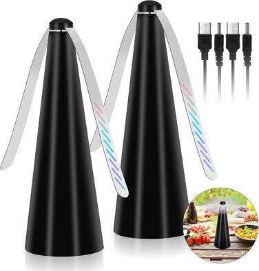 Набір з 2 вентиляторів для відлякування комах чорний Uwelliky