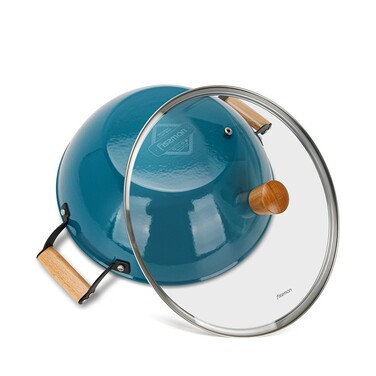 Пательня - вок Fissman SEAGREEN 30x10,5 см / 5 л з дере`яною ручкою (4013)