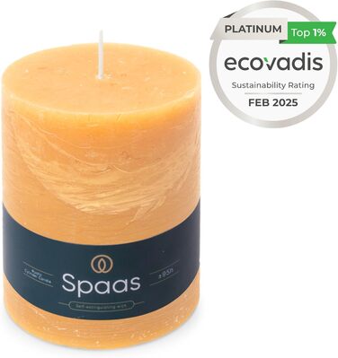 Свічка Spaas Rustic Pillar, 100/130 мм, 95 год, чорна (пісочна)