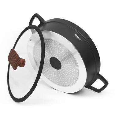 Сотейник Fissman со стеклянной крышкой FILOMENA 26x7 см 2,6 л со стеклянной крышкой алюминий с антипригарным покрытием (14537)