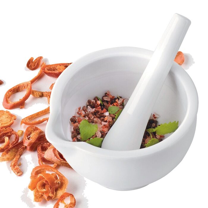 Ступка з товкачем, 13 см біла Macino Gefu