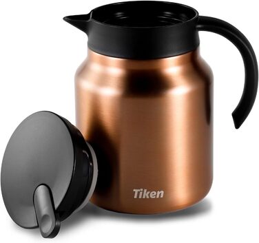 Термоглечик для кави 1 л з нержавіючої сталі, мідний Tiken