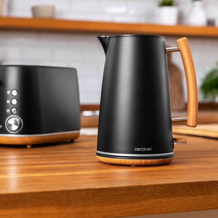 Чайник електричний 3000 Вт, 1,7 л чорний ThermoSense 400 Woody Cecotec