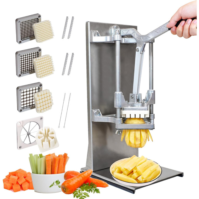 Апарат для нарізки картоплі фрі вертикальний з 4 змінними лезами Anatole