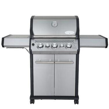 Газовый гриль SANTOS S-318, с боковой и задней горелкой, нержавеющая сталь 900280 Код: 010953