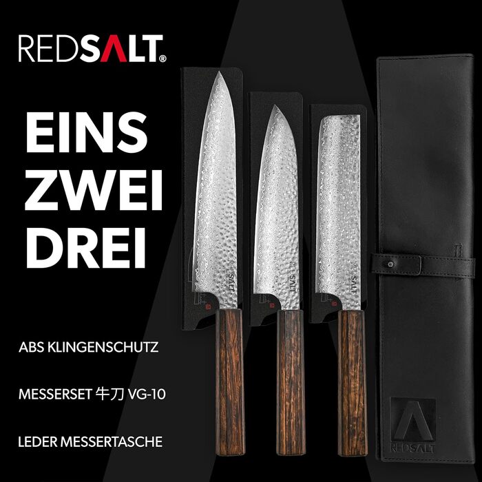 Дамаська сталь 69 шарів кухарський ніж ручної роботи в Японії Професійний кухарський ніж і шкіряний футляр Дамаський кований клинок Дамаський ніж кухонний ніж, 21