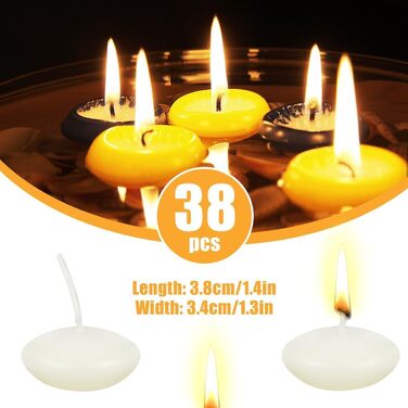 Плаваючі свічки 38 шт. білі MplehDa