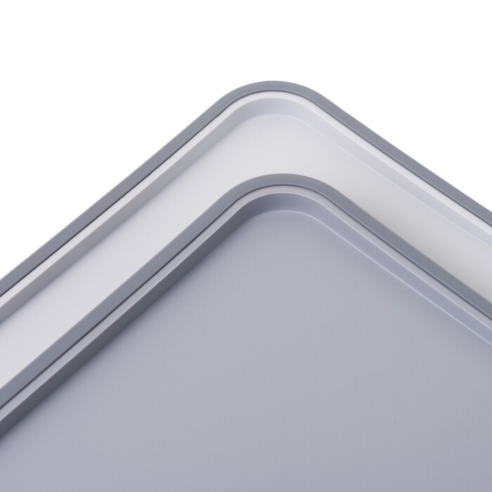 Набір з 2-х обробних дощок Fissman 34х28 см, колір СІРИЙ пластик, ТПР (8057)