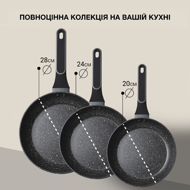 Сковорода для жарки Fissman LAURA 28x5,4 см алюминий с антипригарным покрытием (14474)