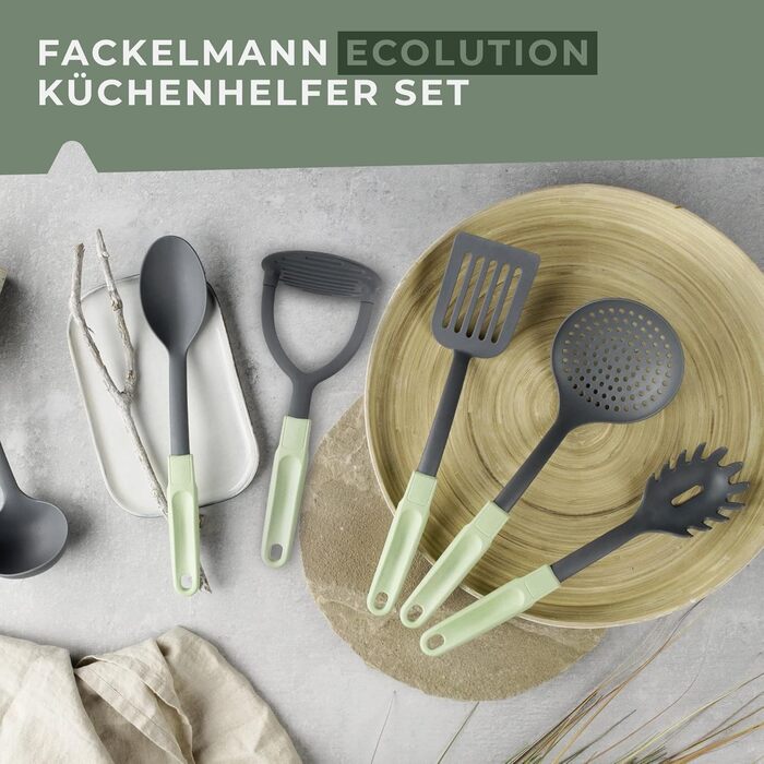 Товкачка для картоплі, сіро-зелена Ecolution Fackelmann