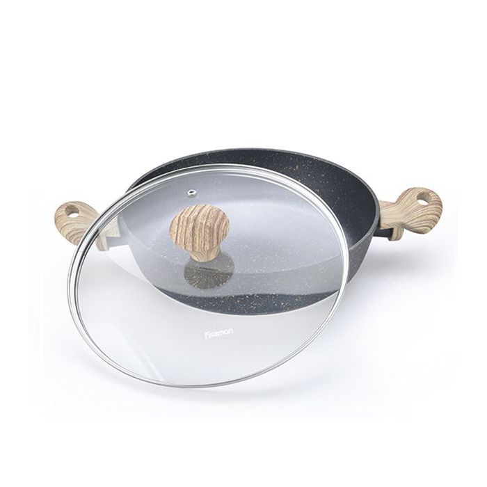 Сотейник Fissman 26x6,5 см 2850 мл COSMIC зі скляною кришкою (4346)