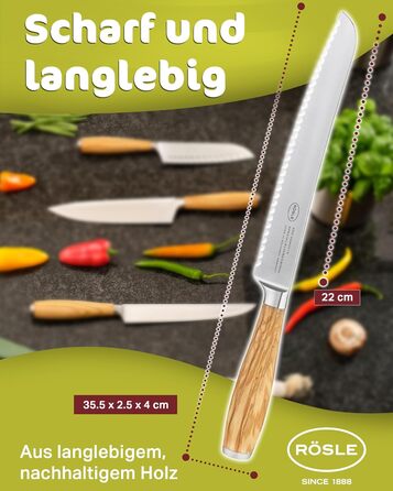 Ніж для хліба 22 см Artesano Rosle