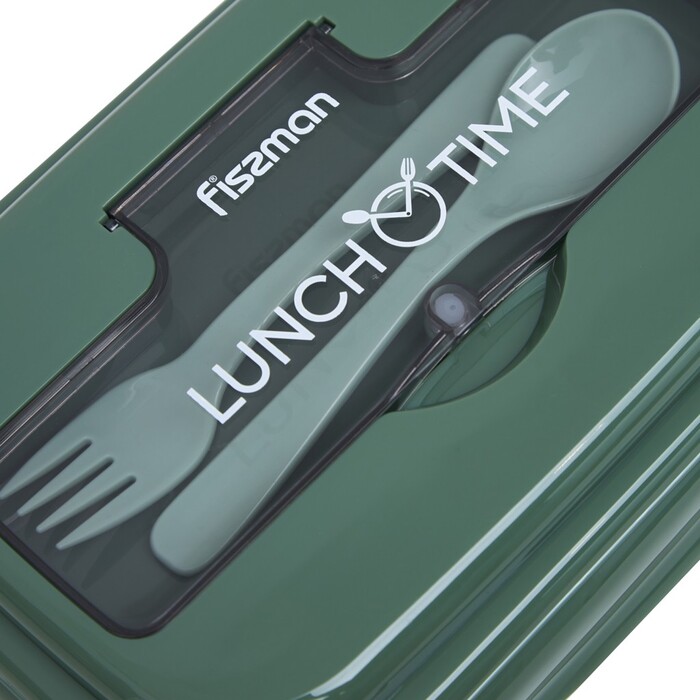 Ланч-бокс з трьома відділенням 21,5 х 15 х 8 см 1100 зелений Fissman