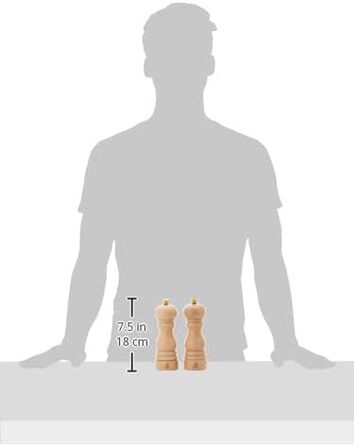 Перец/Соль, регулировка помола u'Select, Высота 18 см, Дерево, Коричневый, 2/23461 (Натуральная, Мельница для перца и соли)