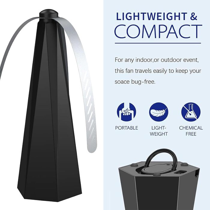 Вентилятори відлякувач комах 2 шт чорний REGAPOG