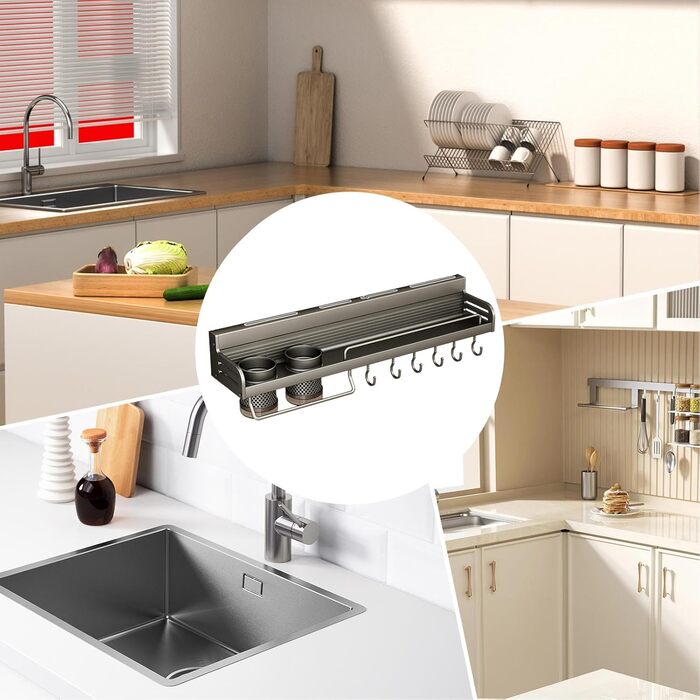 Настінний органайзер для кухонного приладдя 40 см Jlobnyiun