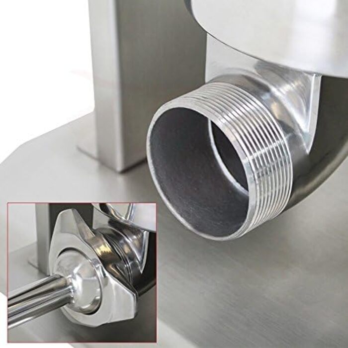 Промислова машина для наповнення ковбас Beeketal &39BTH07&39 з нержавіючої сталі (об&39єм 7 л/горизонтальна конструкція), професійна машина для наповнення ковбас з 2-швидкісним повністю металевим механізмом і рукояткою, включаючи 5 насадок для напов