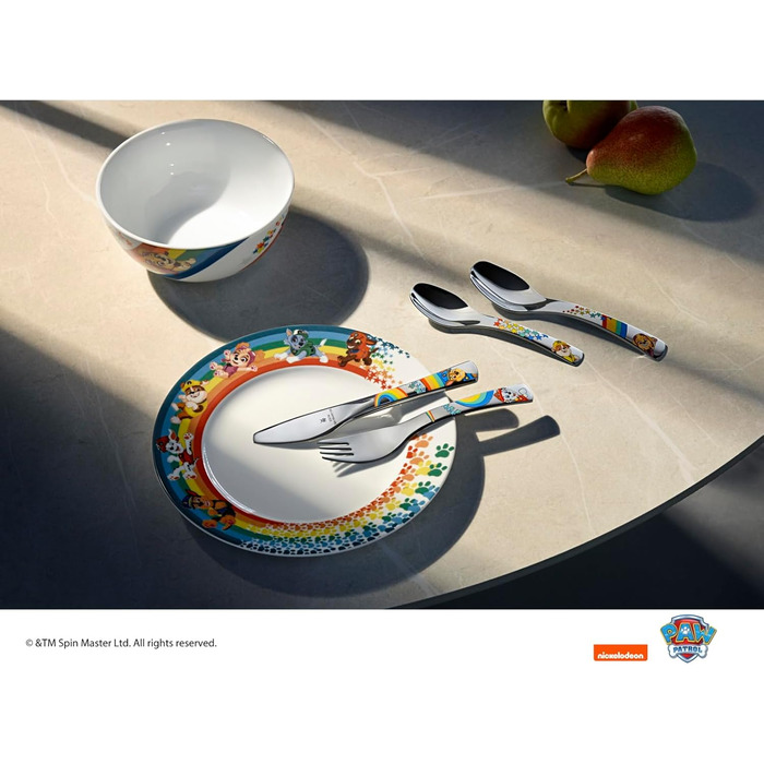 Набір дитячих столових приборів WMF Paw Patrol, нержавіюча сталь, для дітей від 3 років, полірований кромарган, можна мити в посудомийній машині (6 предметів, одинарний)