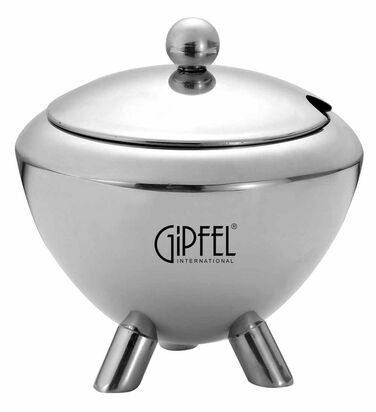 GIPFEL Сахарница OREOLE на ножках 10,2х11,2 см 400 мл (нерж. сталь) 9831 GIPFEL