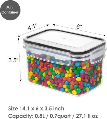 Набір ємностей для зберігання 0,8 л, 12 предметів, Vtopmart