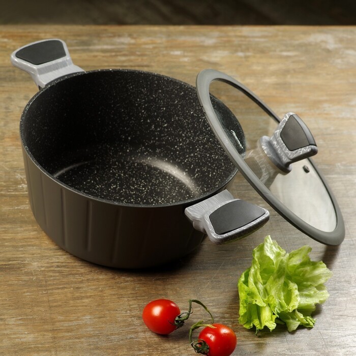 Каструля зі скляною кришкою 24 см 4,2 л STELLA Fissman