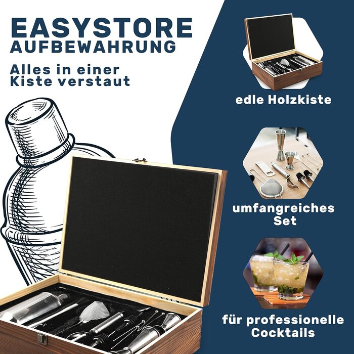 Набор шейкеров для коктейлей 16 предметов Grevening