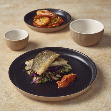 Миска кругла 350 мл, 11.4*5.6 см, Kava White Stoneware Ribbed, GenWare