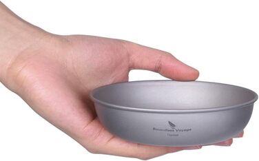 Безграничный Вояж Сверхлегкий Кемпинг Титановая Сковорода Посуда Тарелка С Сумкой Для Переноски Наружная Титановая Посуда и Измерительный Набор Приборов (Ti13136B)