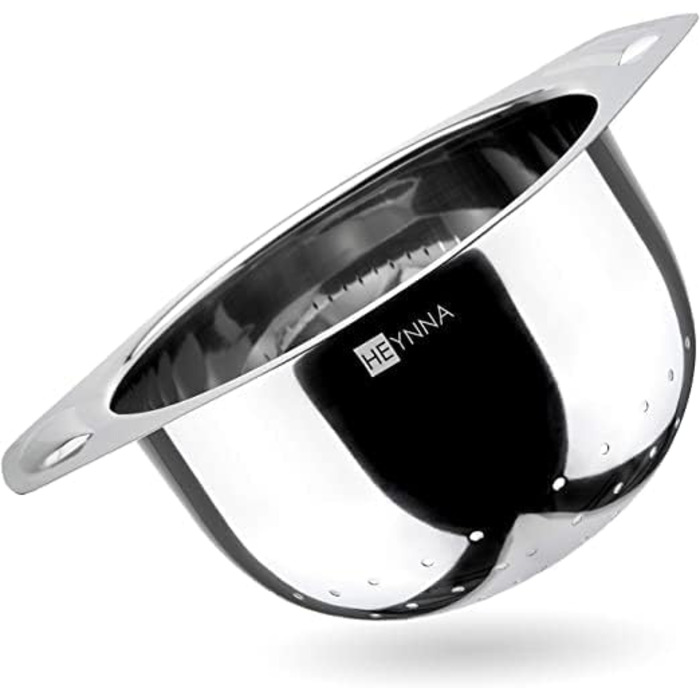 Кухонное сито HEYNNA из нержавеющей стали / капельное ситечко с ручками Ø 26 см, нержавеющая сталь подходит для посудомоечной машины / кухонное сито в качестве сита для макарон, сита для салатов, рисового сита / дуршлага нержавеющая сталь