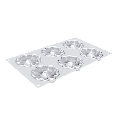 KIT 3D TARTE RING BLOOM Ø80 MM  Форма силіконова Ø80 h 20 мм + 6  кілець  (d 76,5 h, 17 мм) - 1*6 фо