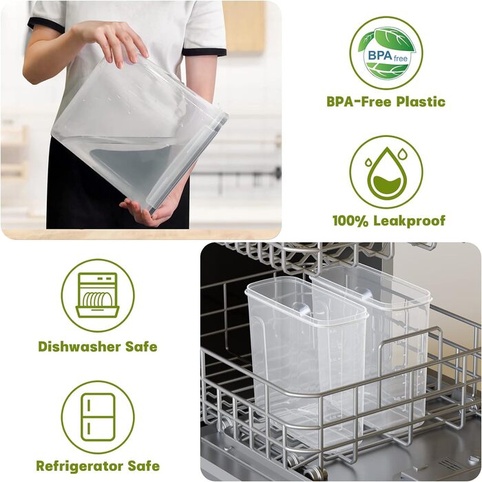 Набір ємностей для зберігання 4 л, 4 предмети Withosent