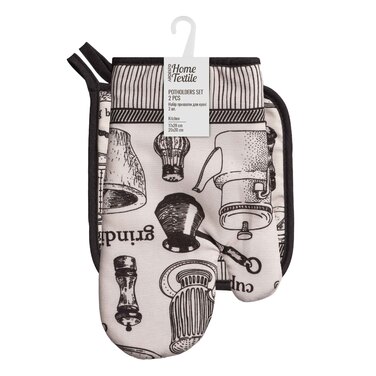 Набір прихваток для кухні Ardesto Kitchen 17х28см, 20х20см, 90% поліестер, 10% бавовна