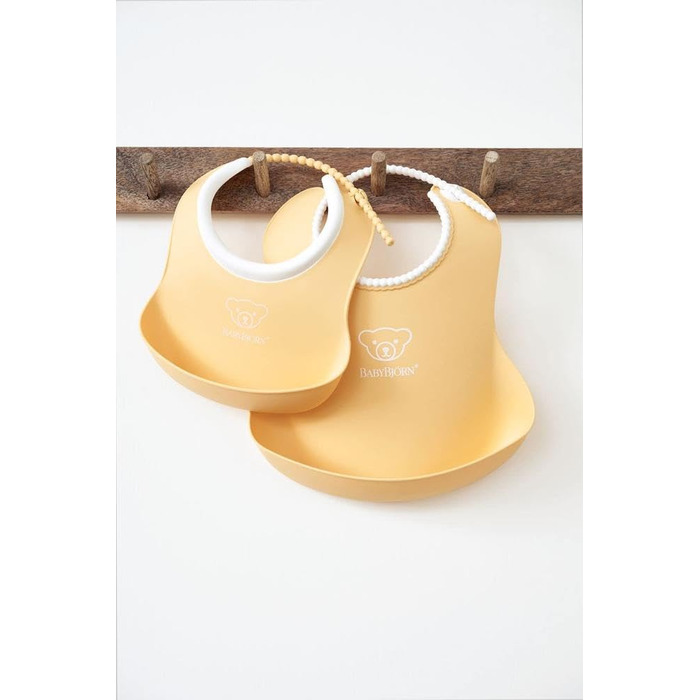 Слюнявчики для детей 2 предмета, бледно-желтый BabyBjörn