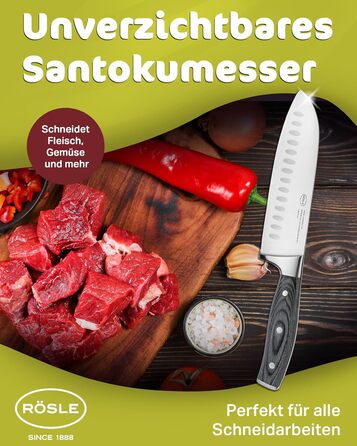 Ніж сантоку 17,5 см Wolfgrey Rosle