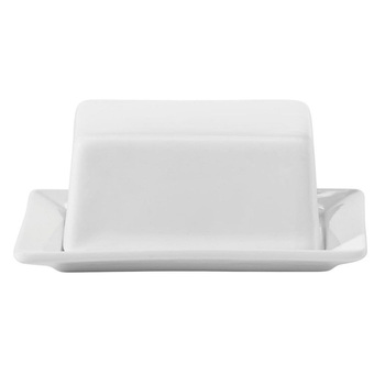 Маслянка з кришкою Maxwell & Williams WHITE BASICS KITCHEN, біла, порцеляна, 125 гр.