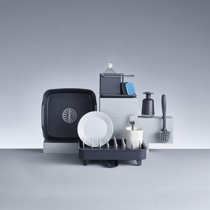 Контейнер для миття посуду 9 л, темно-сірий Wash&Drain Joseph Joseph