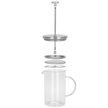 Заварочный чайник с поршнем Fissman AFFOGATO 600 мл стеклянная колба (9098)