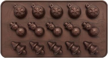 Форма для приготування шоколадних цукерок в різдвяному стилі, 11,8 x 2 x 21,6 см, Weihnachten RBV Birkmann