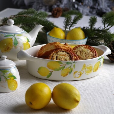 Форма для запекания Fissman CAPRI 34x21x8 см 2,4 л фарфор (6289)