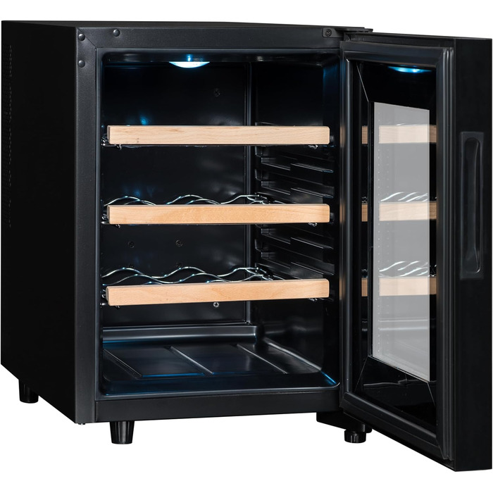 Винний холодильник до 12 пляшок чорний CLIMADIFF