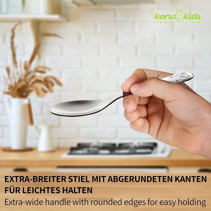 Дитячі столові прибори Пінгвін, набір 4 предмети Koru Kids